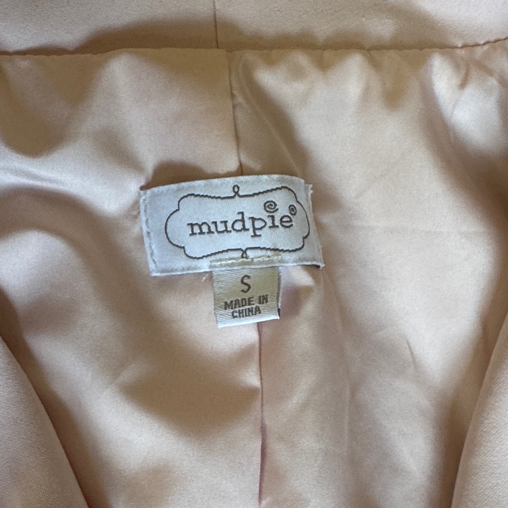 Mud Pie Light Pink Trench Coat - Picture 2 of 7